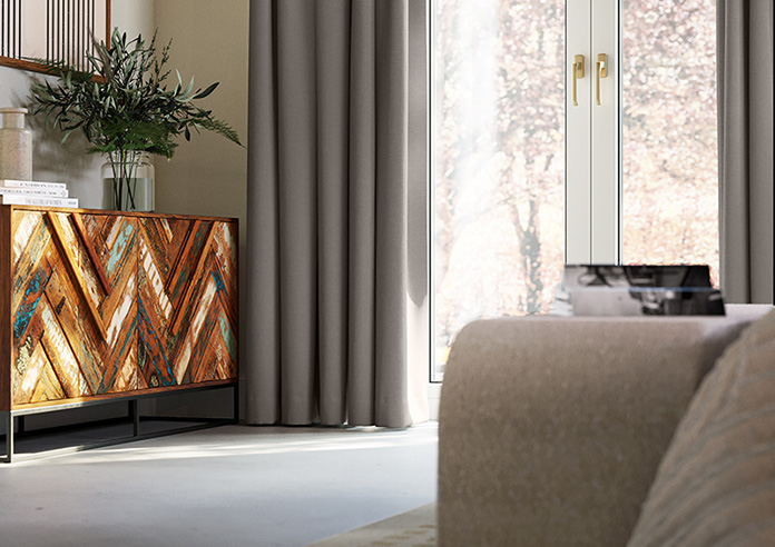 Kyoto Faux Silk, Brun - Made to Measure Curtains - Image 5